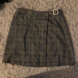 plaid brandy wrap skirt